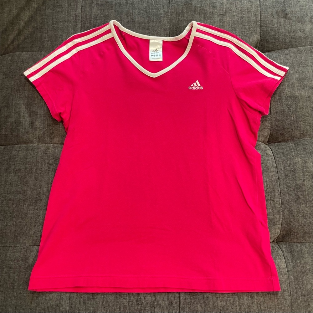 adidas pink workout top